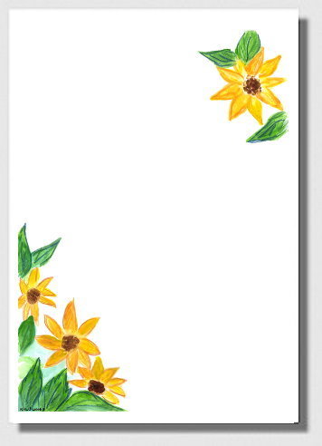 Briefpapier "Sonnenblumen-Traum"