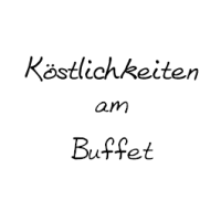Köstlichkeiten am Buffet ★ Motivstempel