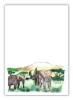 Briefpapier Elefanten am Kilimandscharo