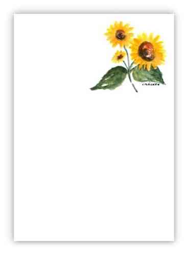 Briefpapier "Sonnenblume"