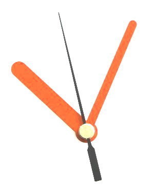 Uhrenzeiger in orange, 55 mm