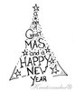 Stempel Merry Christmas Happy New Year