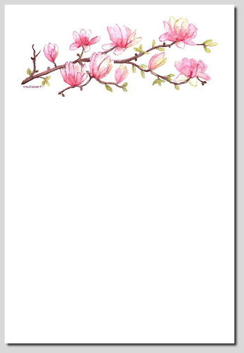 Briefpapier Magnolienblüte
