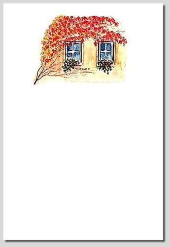 Briefpapier Fassade im Herbst