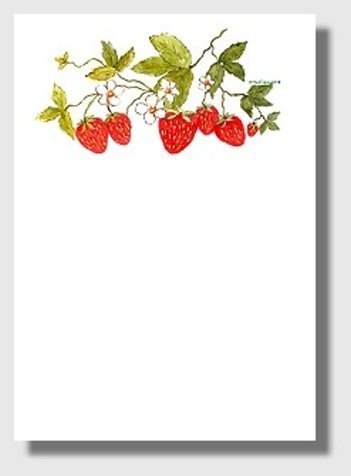 Briefpapier Erdbeeren