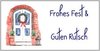 Spruch-Aufkleber Frohes Fest