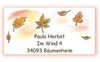 21 Adressaufkleber Herbst-Blätter