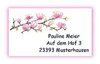 21 Adressaufkleber Magnolienblüte