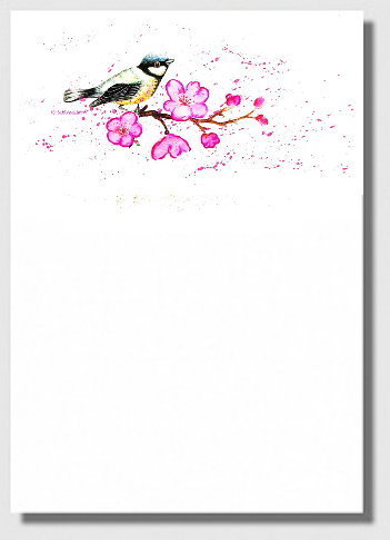 Briefpapier  Kirschblüte
