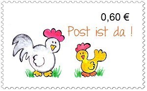 Briefmarken Huhn und Henne