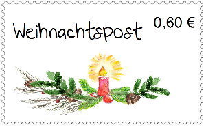 Briefmarken Adventsgesteck