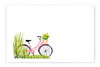 10 Motivkuverts Fahrrad mit Blumenkorb