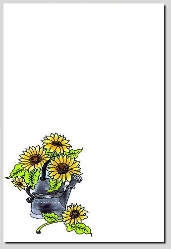 digitales Briefpapier Sonnenblumen