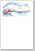digitales Briefpapier Bergdorf im Winter