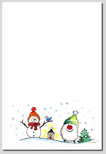 Briefpapier Notizblock Block Weihnachten Winter Wichtel 1 Schreibblock A5 50 Bl 