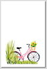 Briefpapier Fahrrad mit Blumenkorb