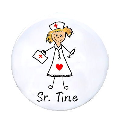 Ansteckbutton Krankenschwester mit Herz