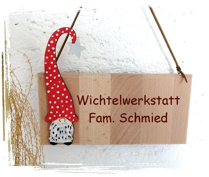Holzschild ★ Wichtel ★   personalisiert mit Wunsch-Text