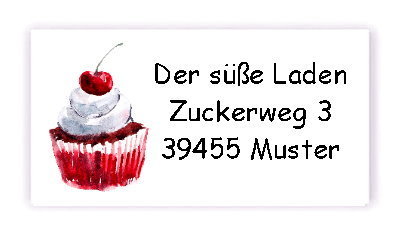 21 Aufkleber Muffin.★ Cupcake - mit Ihrem Text