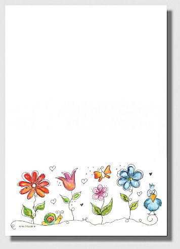 Briefpapier kreative Blumen